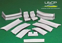 USCP 24T084 1/24 AMG 560 SEC Widebody (c126) Transkit Resin model