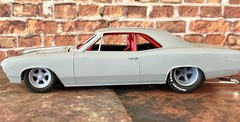 1/24 Scale: 17/15-inch “Torq Thrust D” Wheels W/Drag Slicks; Resin