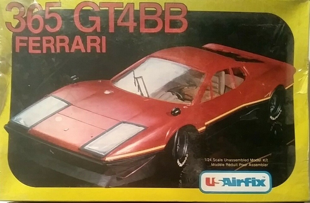 1973 FERRARI 365 GT4BB, USAIRFIX 1/24 SCALE PLASTIC MODEL KIT #8140, NEW MIB