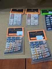 Prestons Car Parts – #11 – 1:24 Scale – Assorted License Plate/Tire Decals – NOS
