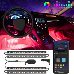 Car LED Lights, Smart Car Interior Lights with App Control, RGB Lights with DIY