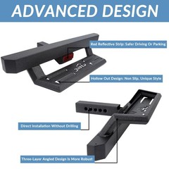 Just-V Hitch Step For Pickup Truck Trailer Tow Hitch Step Textured Black