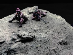 1/35 Scale Military Diorama Base Terrain Display Model Soldiers Figures Diecast