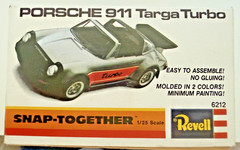 Revell Porsche 911 Targa Turbo Snap-Together 1/25 Model 6212 1980 USA Complete
