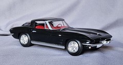 1963 C2 CORVETTE STINGRAY SPLIT WINDOW COUPE PROMO MODEL BLACK 1:25 SCALE