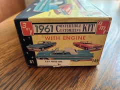 AMT 1961 Pontiac Bonneville Conv Model Car Kit Box & Parts Only Read