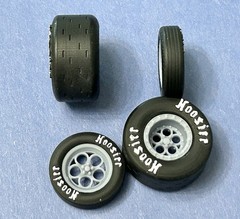 Resin 15/17 Scale inch “Weld Magnum 3” Wheels With Drag Slicks 1/24, 1/25