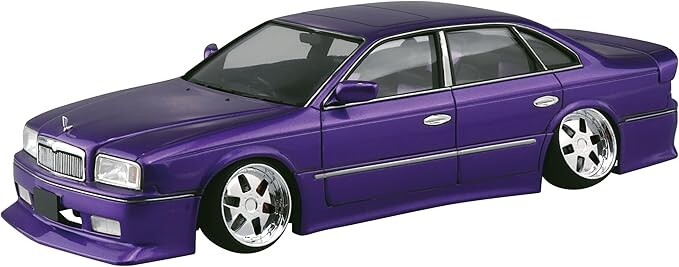Aoshima 1/24 Nissan G50 President ’89 Insurance VIP Tuned Car Model Kit #84