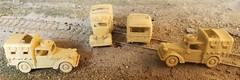 1/87 HO scale WW2 British Austin Tilly utility vehicle, desert tan