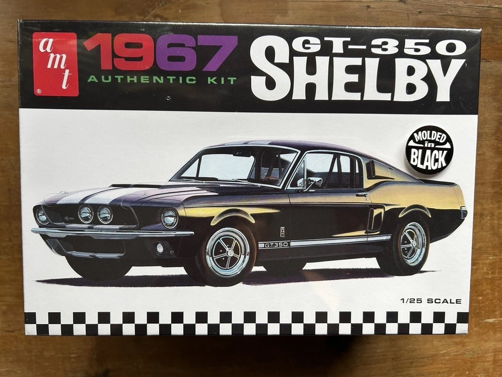 AMT 1967 Ford Mustang Shelby GT-350 Black 1:25 Scale Model Kit New Sealed