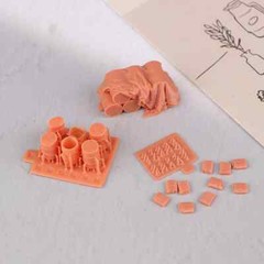 1/72 Diorama WWII Military Supplies Sandbag Wall Trench Bunker Scene Display DIY