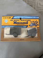Roco Minitanks WWII US Z-152/53 3/4 & 1 1/2” Ton Cargo Trailer Set New