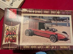 AMT George Barris “Surf Woody” 1/25 scale model kit 1966 issue started Nice box