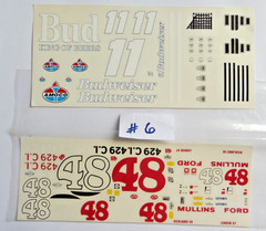 *Pick One* Vintage 1:24/25 Scale Auto Racing Model Kit Decal Sheet *Pick One*