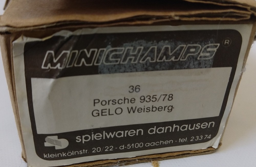 Weisberg Gelo Minichamps Porsche 935/78 Die cast Model Kit.