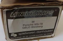 Weisberg Gelo Minichamps Porsche 935/78 Die cast Model Kit.