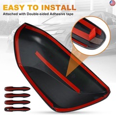 Glossy Black Side Door Mirror Covers and Handle Caps Replace for 2018 2019 2020