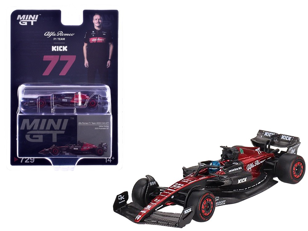 Mini GT MGT00729 1/64 Alfa Romeo C43 #77 Valtteri Bottas “Alfa Romeo