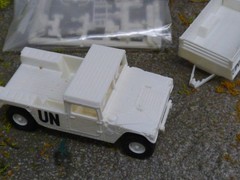 Roco Minitanks / Herpa 1/87 Modern US M-998 UN Hummer W/Trailer Lot#912X©