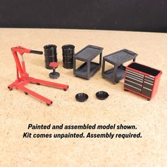 9pc 1/24-1/25 Scale Shop, Garage, Diorama Accessories Kit for RC or Model Cars