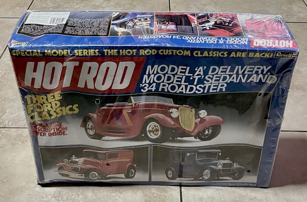 🏁REVELL Vintage Hot Rod “Three Ford Classics”(Model A ‘Model T ‘34 Roadster) 🏁