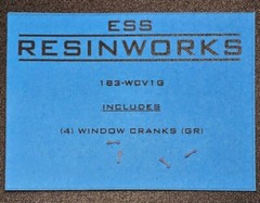 1/24 1:25 SCALE WINDOW CRANKS 183-WCV1G ESS RESINWORKS
