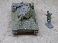 MIR / Roco Minitank Compatible WWII Russian T-34/76 & Airfix Soldiers Lot#7423B©