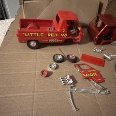 IMC #107-200 Dodge Little Red Wagon Plastic Model Kit 1/25th Lot Of Three Parts