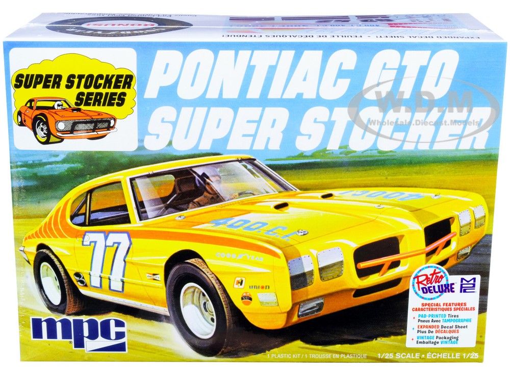 SKILL 2 MODEL KIT 1970 PONTIAC GTO SUPER STOCKER 1/25 SCALE BY MPC MPC939 M