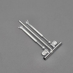 Monogram 1/24 Black Widow Hot Rod Parts Kitbash Chrome Radius Rods #17 #18
