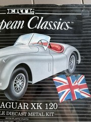 Sealed New ERTL 1948 Jaguar XK 120 Metal Kit (with Plastic Parts) 1:18 Scale