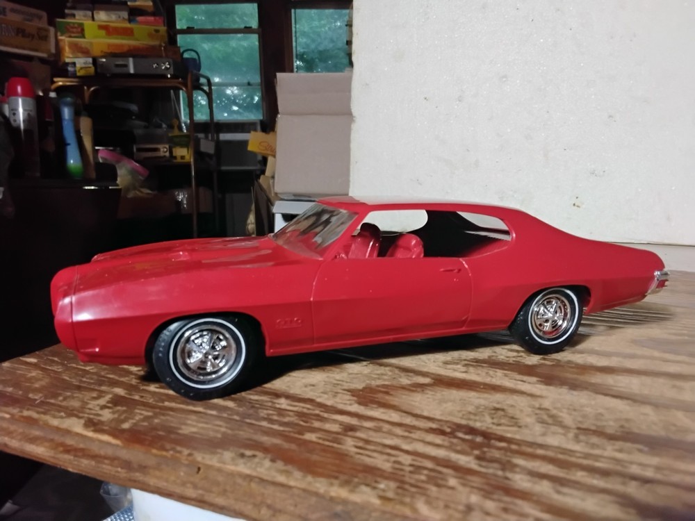 Original 1970 RED Pontiac GTO Promo Dealer Model Plastic