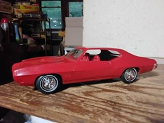 Original 1970 RED Pontiac GTO Promo Dealer Model Plastic