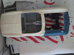 Revell Austin Powers Corvette Convertible 1:25 Model Partially Assembled