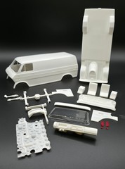 1973-74′ Ford E-100 Econoline Van 1/25th Scale Resin Cast Model Kit Cast By RCRC