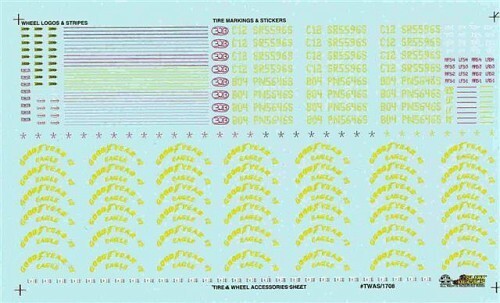 Slixx 1708 Tire & Wheel Accessory Sheet 1/24 1/25 decal