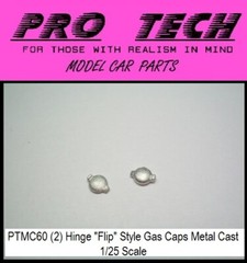 PTMC 60 Gas Fuel Caps Hinge Flip Metal Cast 1:25 Scale LBR Model Parts PRO TECH