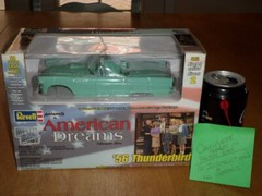 1956 THUNDERBIRD, [AMERICAN DREAMS TV SHOW CAR], DIE CAST METAL MODEL KIT, 1:25