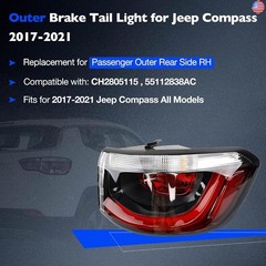 Outer Tail Light Compatible with 2017 2018 2019 2020 2021 Jeep Compass – Brake