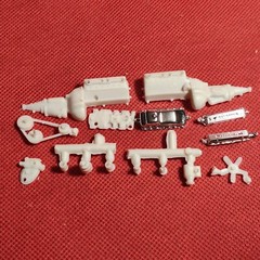 SBC Stock Engine No Carb 1960 Chevy Corvette 1:25 Scale Model Car Part MPC