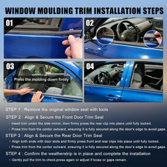 Window Molding Trim Seal for 2010-2021 Toyota 4Runner,Black Outer Door Weather S
