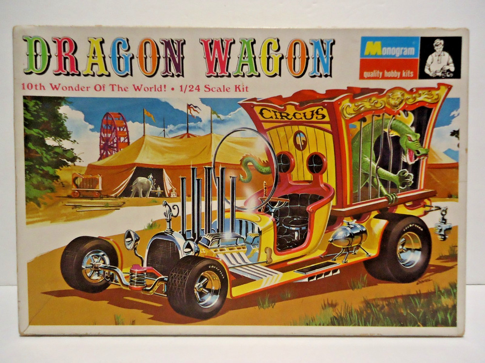 DRAGON WAGON TOM DANIEL SHOW ROD MODEL KIT MONOGRAM VINTAGE 1969 RARE