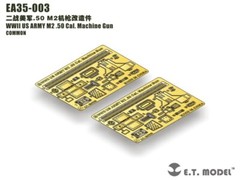 ET Model 1/35 EA35-003 Photo etch set WWII US ARMY M2 .50 Cal. Machine Gun