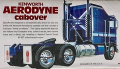 AMT 1/25 KENWORTH AERODYNE CABOVER TRANSPORT TRUCK MODEL KIT # 1463 F/S NEW!
