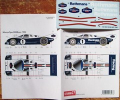 DECAL: 1/24 DC1164 1986 RACING PORSCHE 962C #1/2 WEC