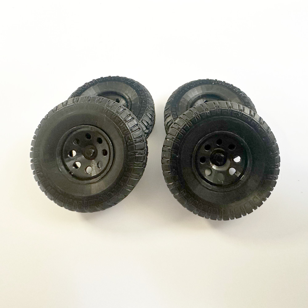 Resin 1/24 Scale: 17-Inch Baja Wheels W/ Mud Tires; Jeep, Truck