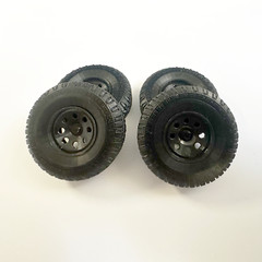 Resin 1/24 Scale: 17-Inch Baja Wheels W/ Mud Tires; Jeep, Truck