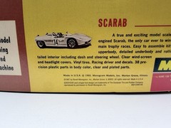 Monogram Scarab Rear Engined 1/24 Plastic Model Kit Sealed Parts Open Box 1997