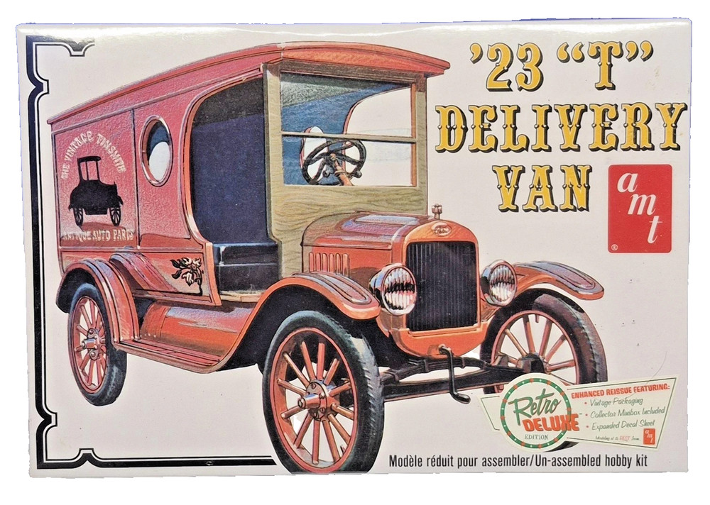 AMT 1:25 SCALE RETRO DELUXE ” 1923 T’ DELIVERY VAN ” PLASTIC MODEL KIT AMT860/12