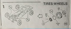 59 CADILLAC ELDORADO CONV WIDE WHITE WALL TIRES – MONO 2957 MODEL KIT PARTS LOT